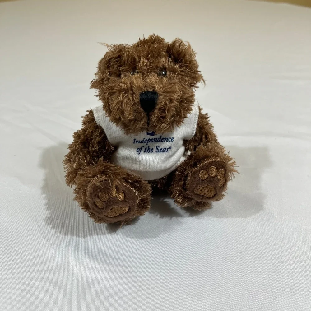 Royal Caribbean Plush Teddy Bear Small Brown Independence of the Seas Vintage